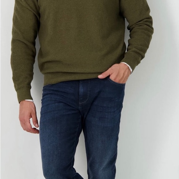 Fynch-Hatton Men’s Knitted Jumper With V-Neck Golf - Picture 3 of 16